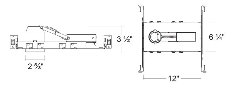 LED HOUSING 2 INCH NEW CONSTRUCTION CAN