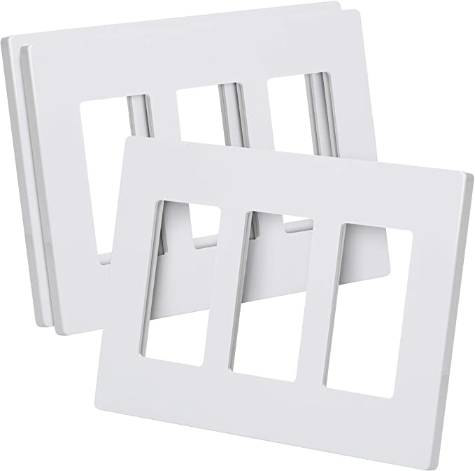 3 Gang Switch Cover Plate White