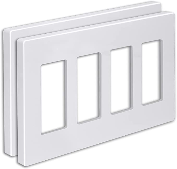 4 Gang Switch Cover Plate White