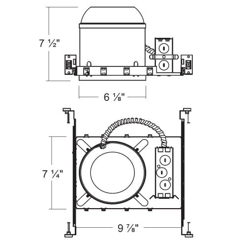 LED HOUSING 6 INCH NEW CONSTRUCTION HOUSING