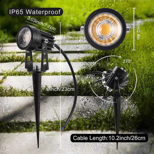 CD43 5W Waterproof LED Landscape Narrow Beam Directional Ground Spotlight