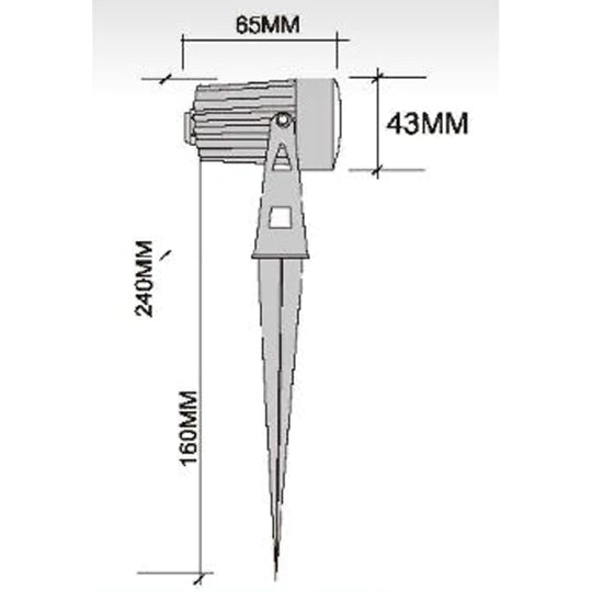 CD43 5W Waterproof LED Landscape Narrow Beam Directional Ground Spotlight