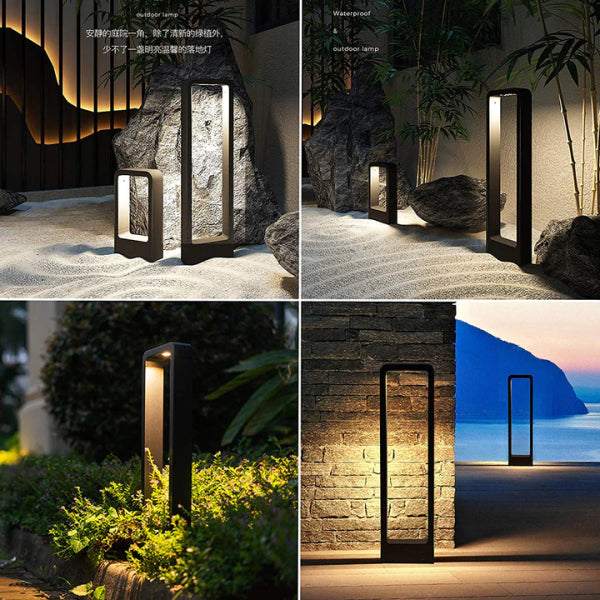 CD56 8W Low Voltage LED Rectangular Adjustable Bollard Landscape Pathway Lighting