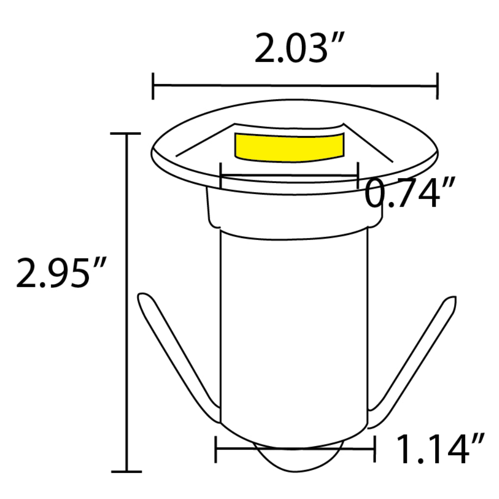 DM53 3W COB LED Monodirectional Stainless Steel Waterproof In-Ground Landscape Well Light