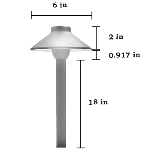 PLB02 Outdoor Garden Path Light | Low Voltage Heavy Duty Cast Brass Outdoor LED Path Light