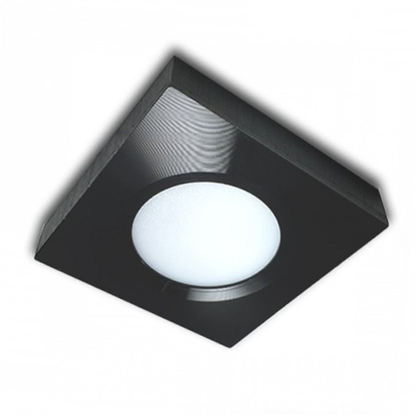 SQUARE BLACK ALUMINUM LED UNDER CABINET PUCK LIGHT