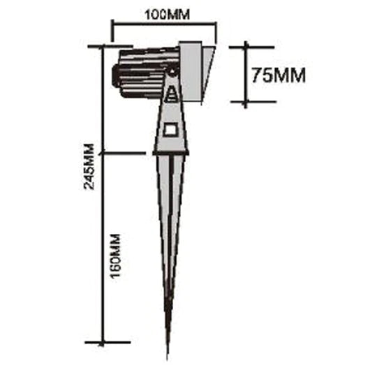 CDR75 9W RGB LED Ground Directional Landscape Waterproof Spotlight Fixture