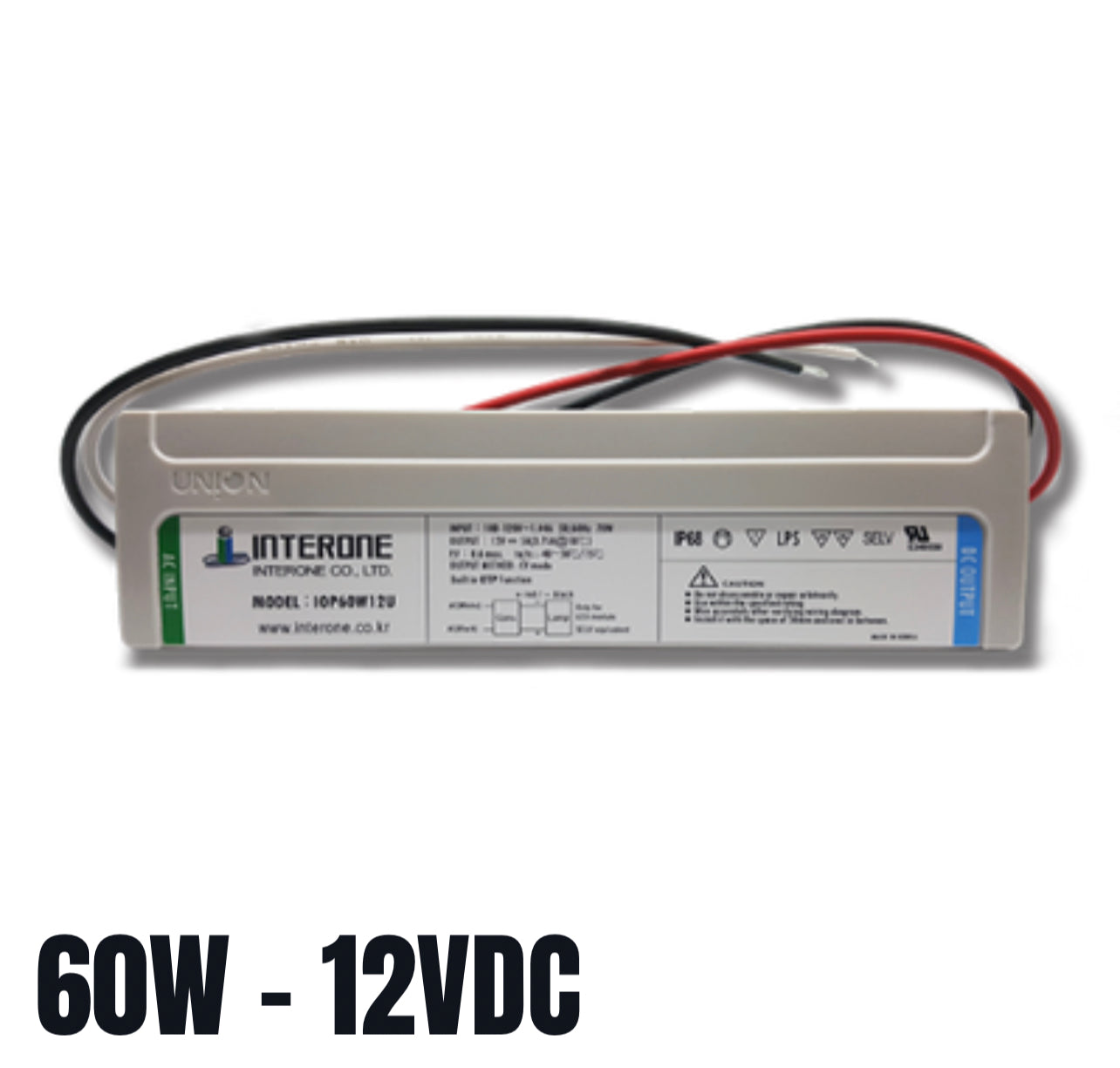 OUTDOOR TRANSFORMER IP68 60 WATT-12VOLT