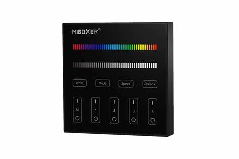 RGBW WALL MOUNT CONTROLLER 4 ZONE IN BLACK