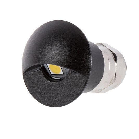 Step Light Round Black 1 Watt