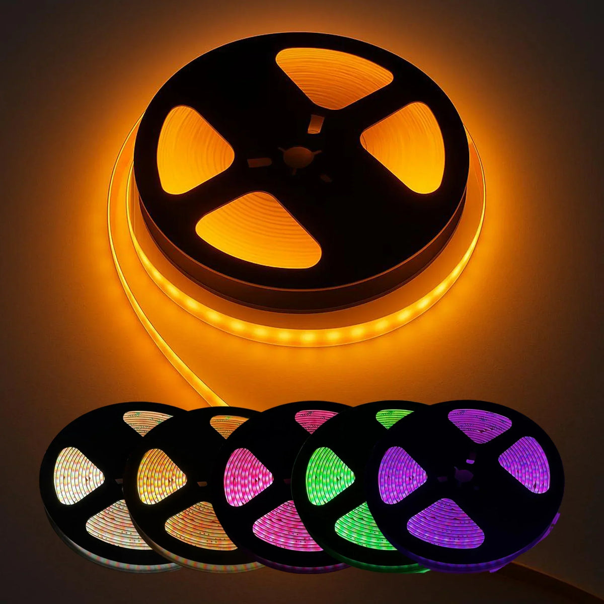 RGB+CCT COB LED Strip 840 LEDs/m 24V UL Certified Indoor - Brightnex LED