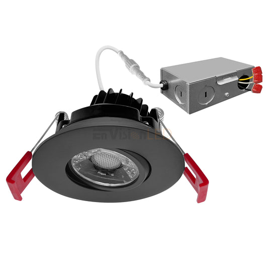 3 Inch Canless Adjustable Light In Black 5CCT